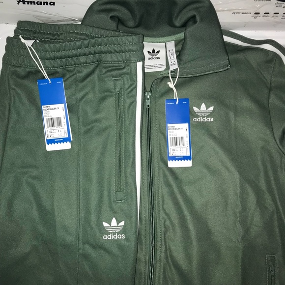 white adidas sweat suit